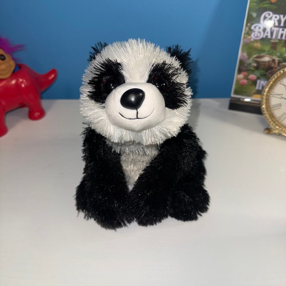 TY Beanie Paige the Panda Floppy Laying Plush 12” EUC Stuffed Animal